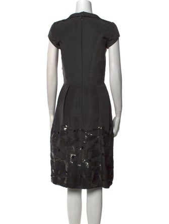 Oscar de la Renta Silk Midi Length Dress