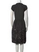 Oscar de la Renta Silk Midi Length Dress