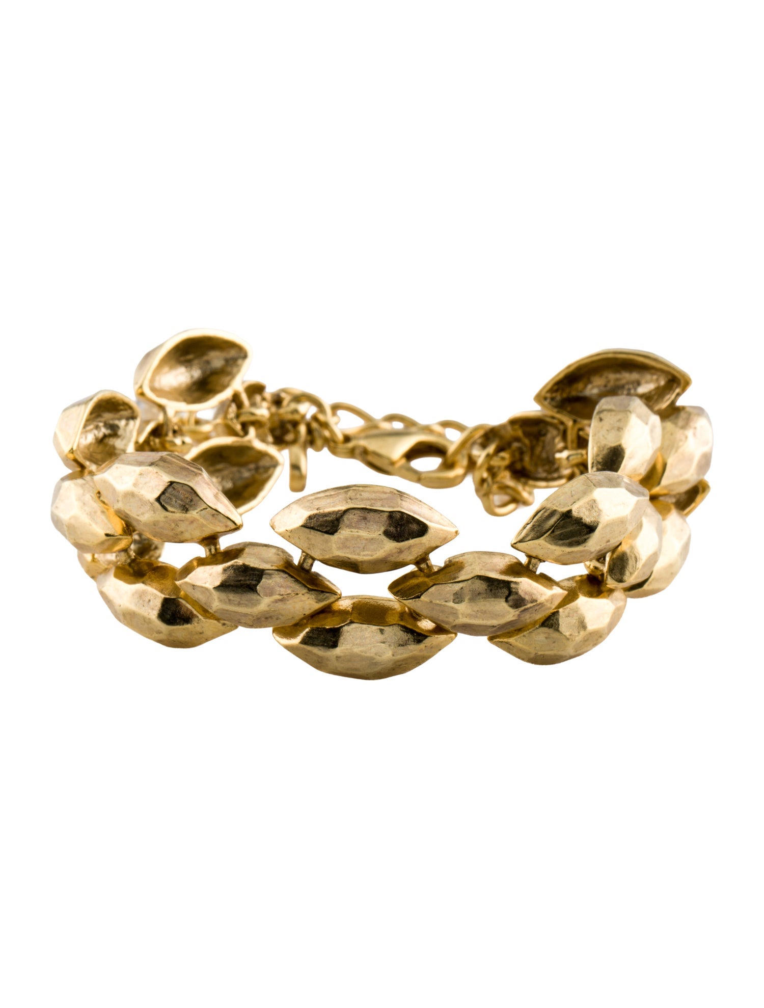 Oscar de la Renta Faux Pearl Charm Link Bracelet