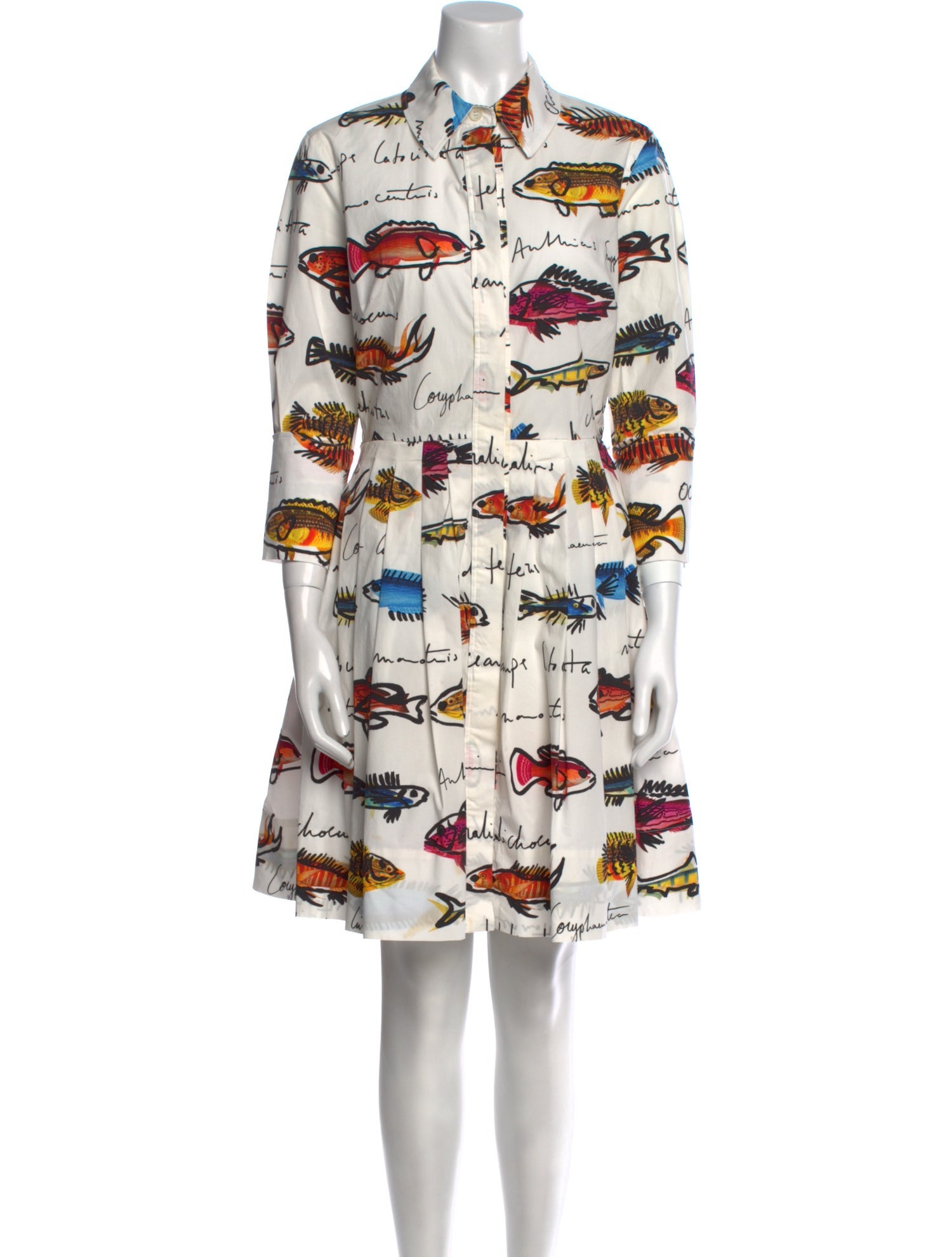 Oscar de la Renta Printed Knee-Length Dress