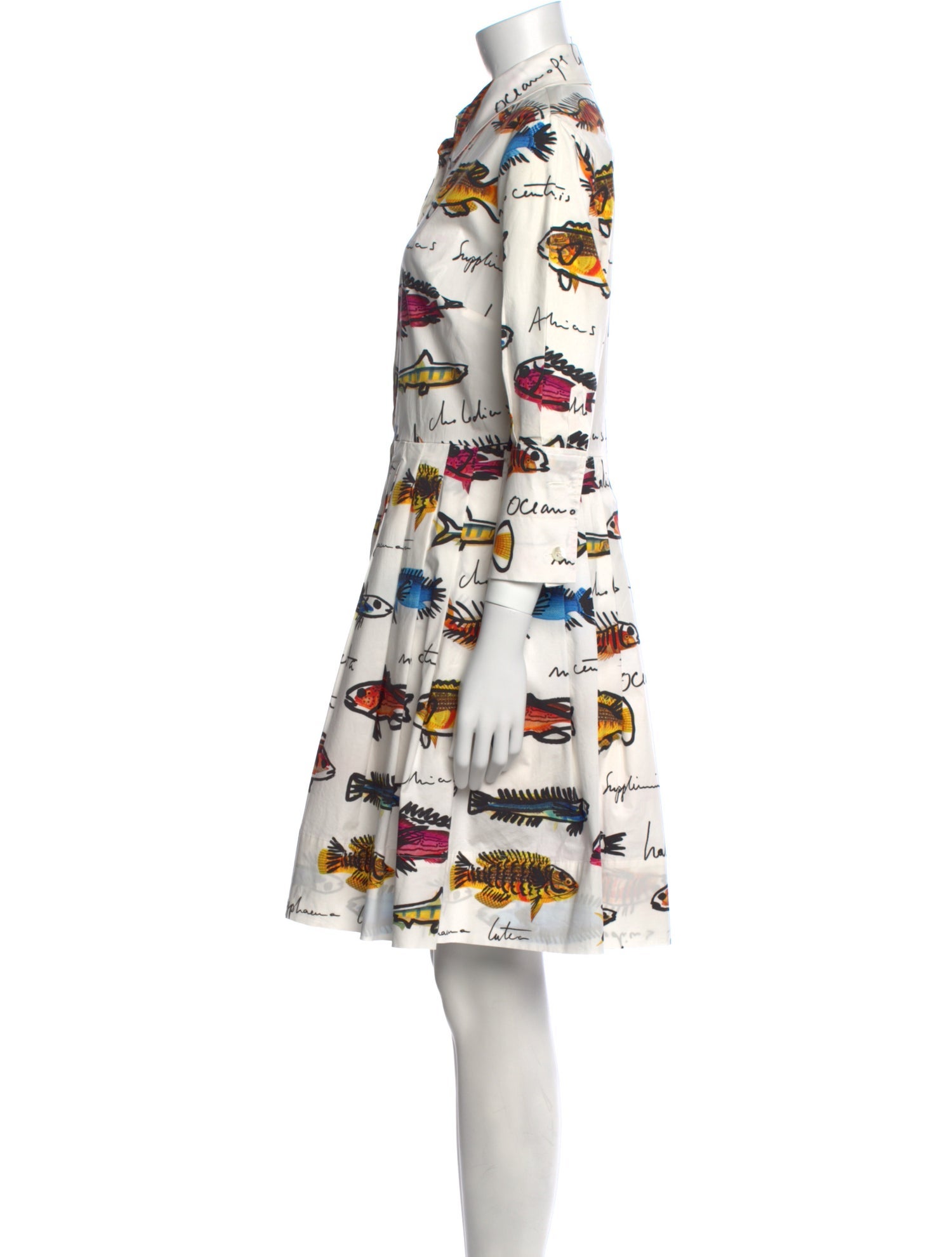 Oscar de la Renta Printed Knee-Length Dress