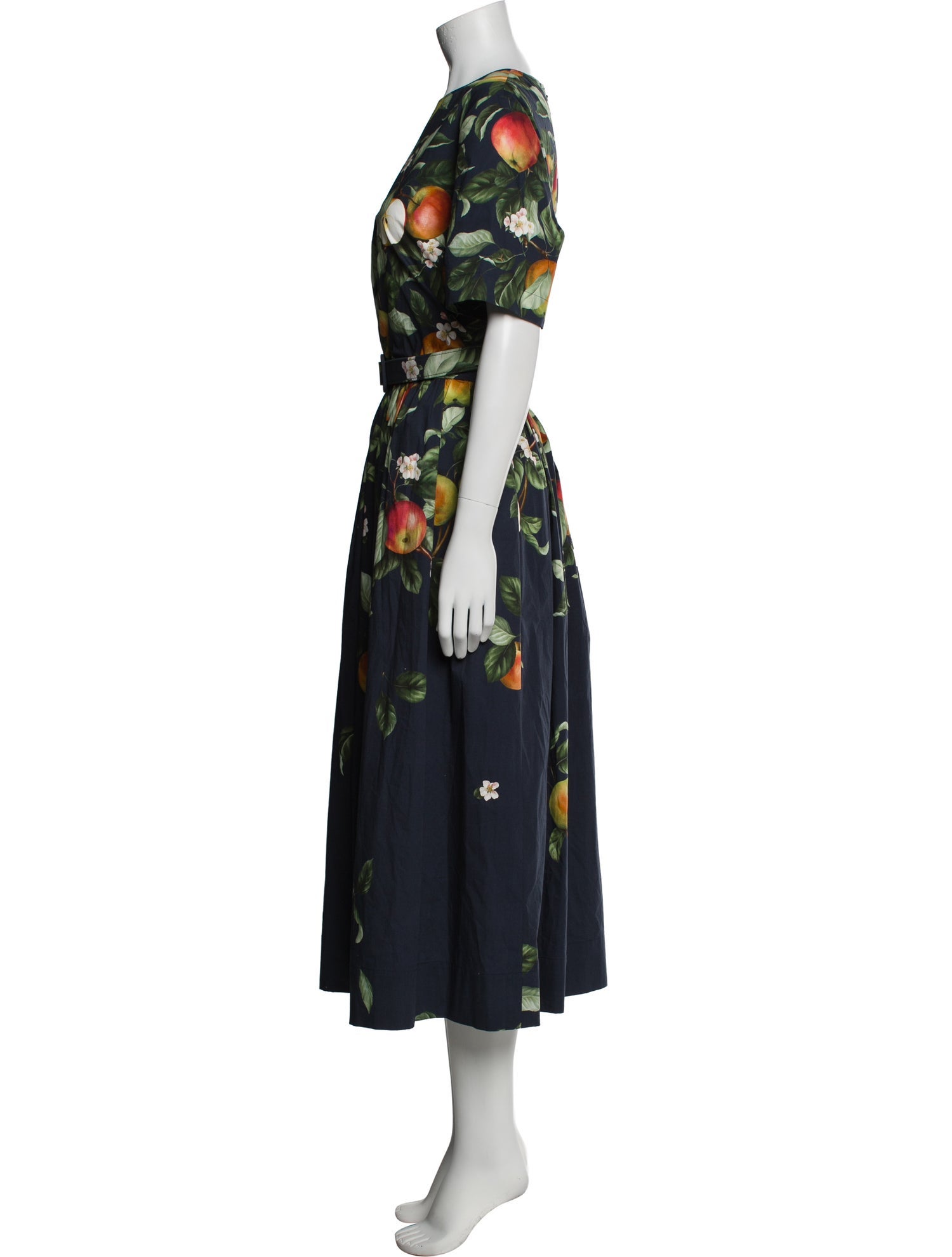 Oscar de la Renta Floral Print Long Dress