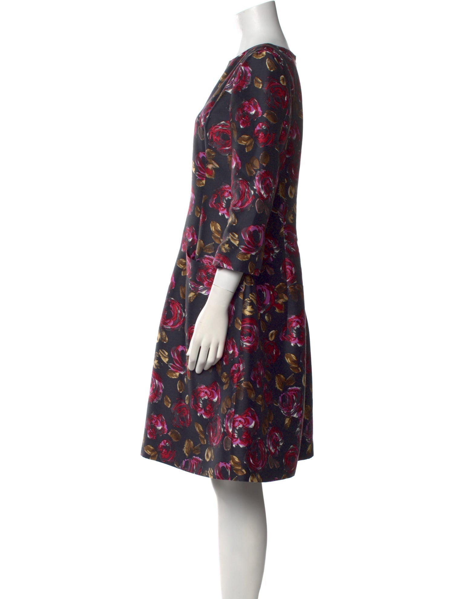 Oscar de la Renta Silk Knee-Length Dress