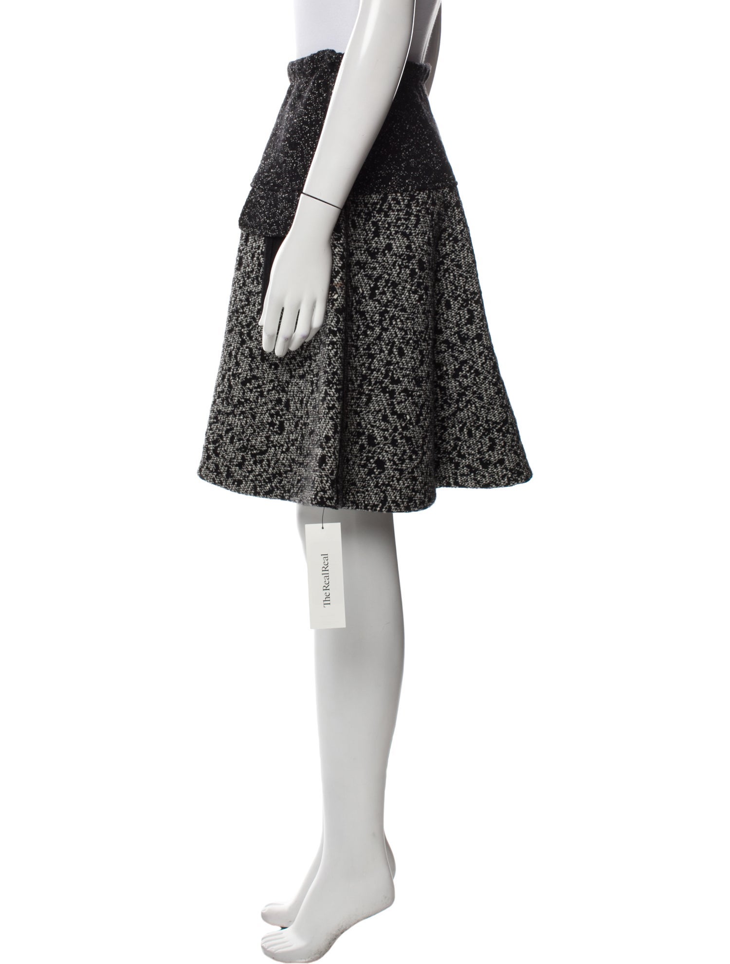 Oscar de la Renta Virgin Wool Knee-Length Skirt