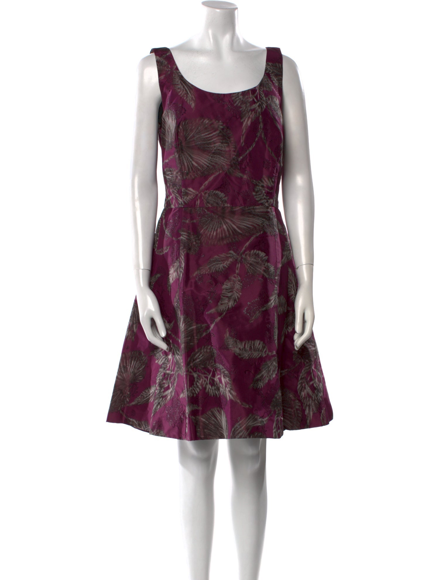 Oscar de la Renta Silk Knee-Length Dress