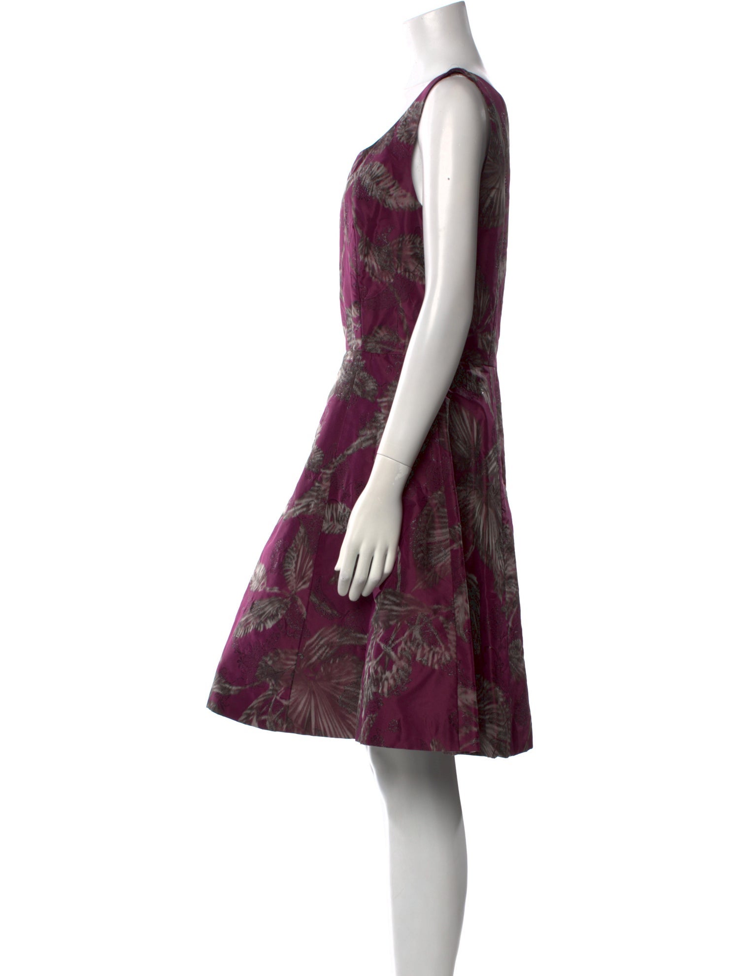 Oscar de la Renta Silk Knee-Length Dress