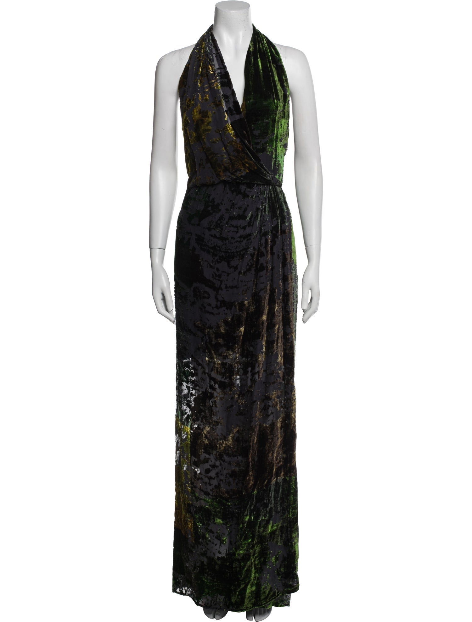 Oscar de la Renta Printed Long Dress