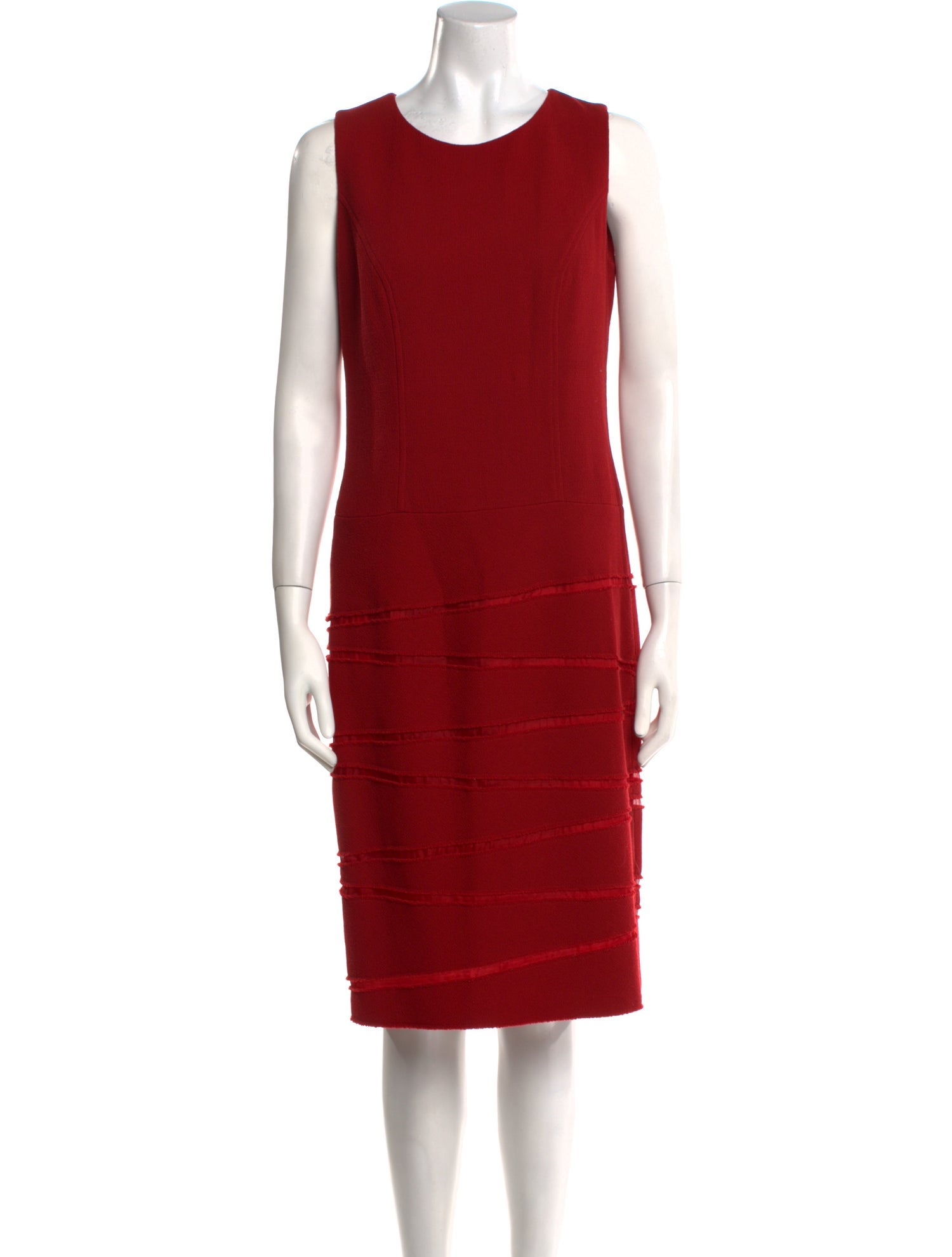 Oscar de la Renta Scoop Neck Knee-Length Dress
