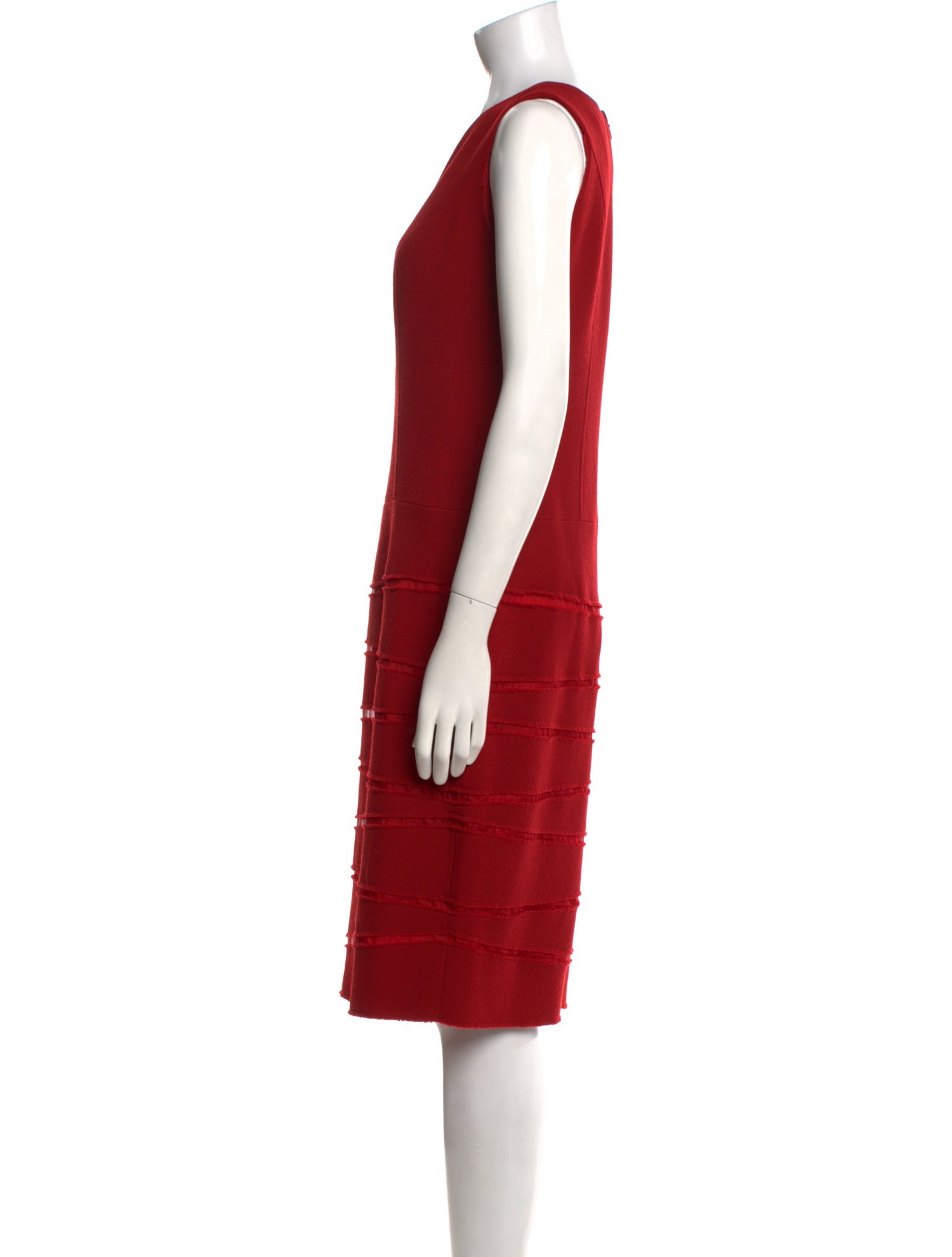 Oscar de la Renta Scoop Neck Knee-Length Dress