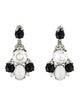Oscar de la Renta Crystal & Resin Chandelier Earrings