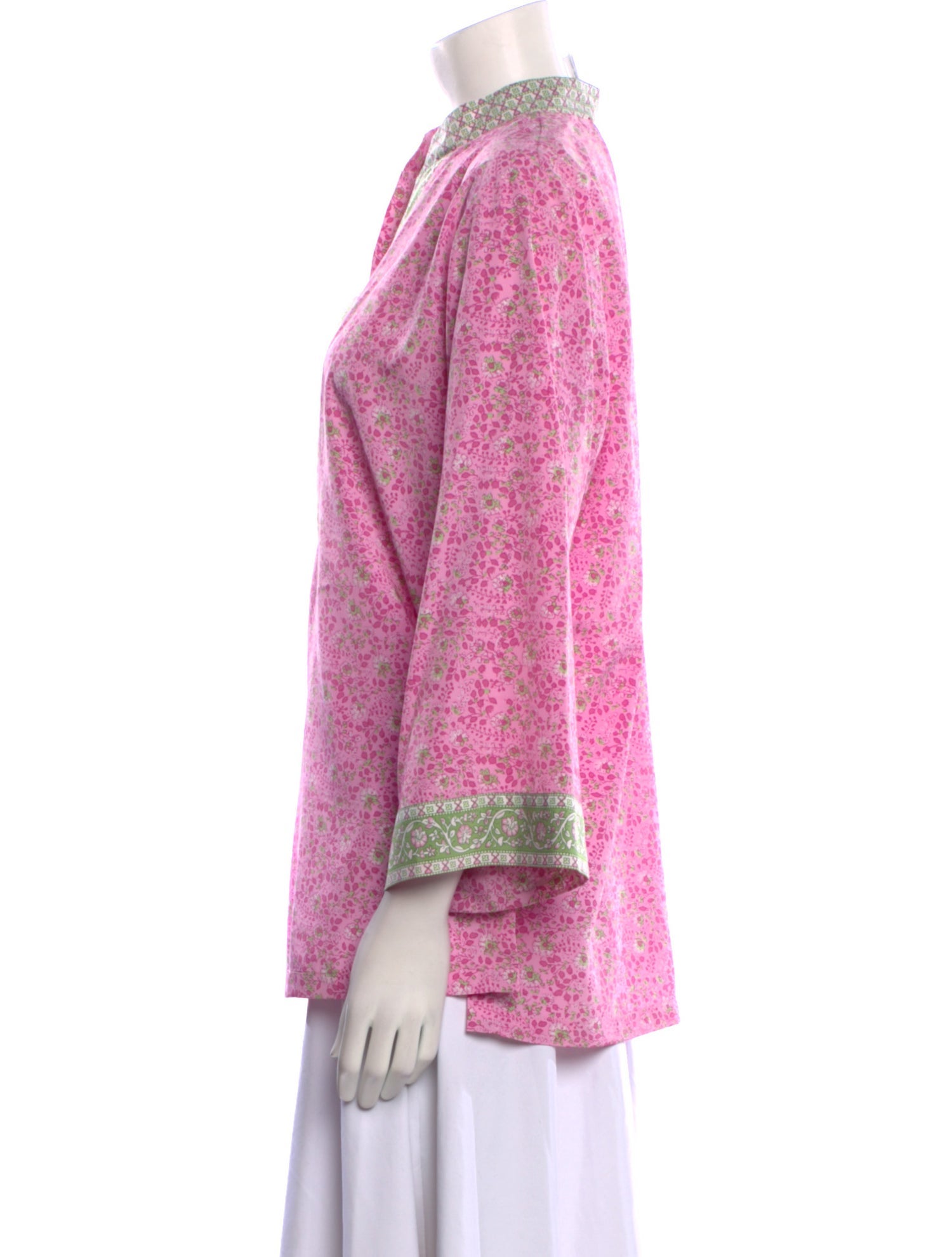 Oscar de la Renta Paisley Print V-Neck Tunic w/ Tags