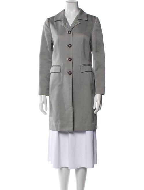 Oscar de la Renta Striped Trench Coat