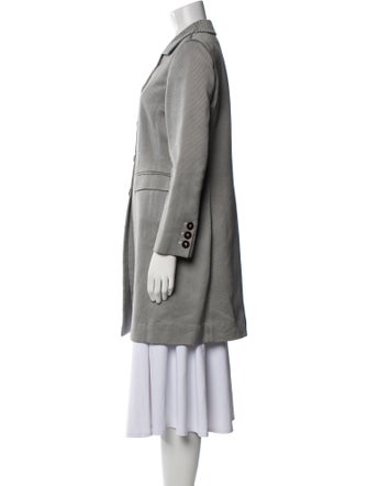 Oscar de la Renta Striped Trench Coat