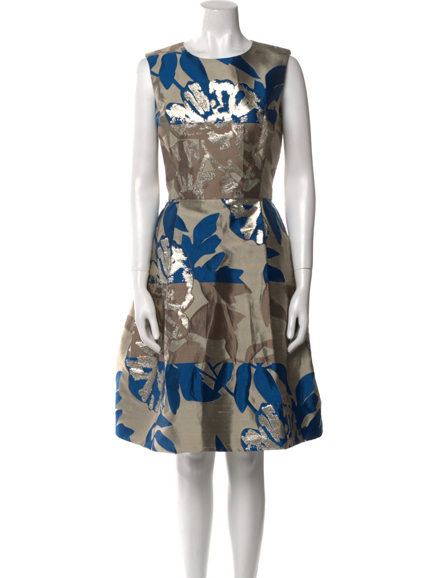 Oscar de la Renta Printed Knee-Length Dress