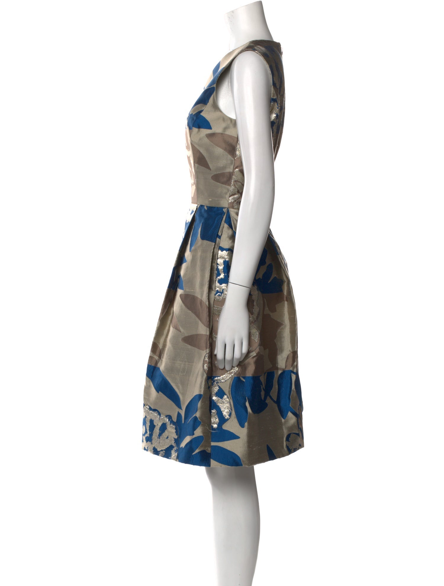 Oscar de la Renta Printed Knee-Length Dress