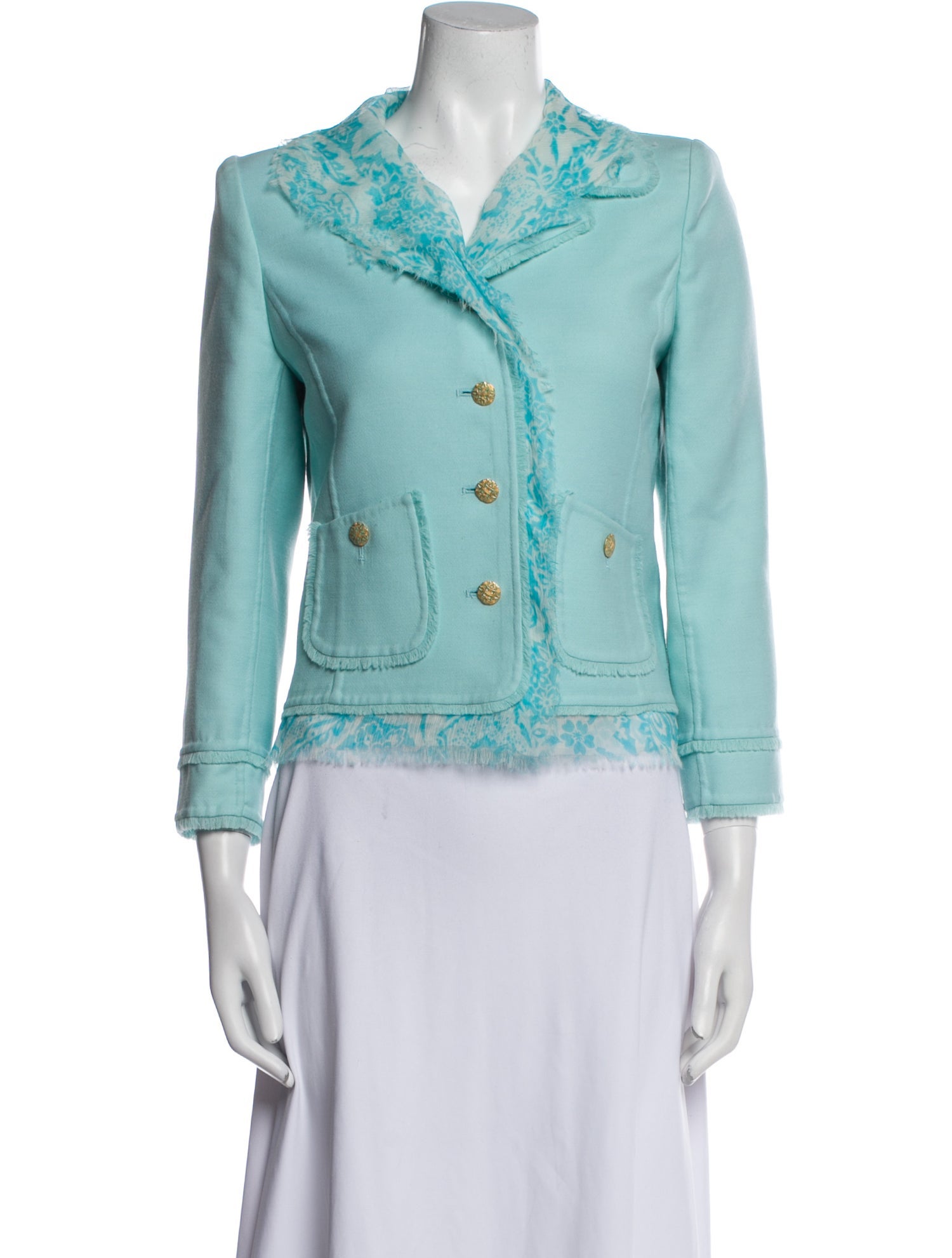 Oscar de la Renta Silk Blazer