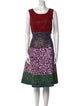 Oscar de la Renta Printed Midi Length Dress