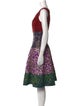 Oscar de la Renta Printed Midi Length Dress
