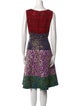 Oscar de la Renta Printed Midi Length Dress