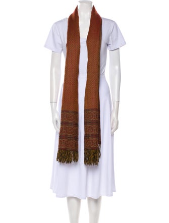 Oscar de la Renta Cashmere Paisley Print Scarf