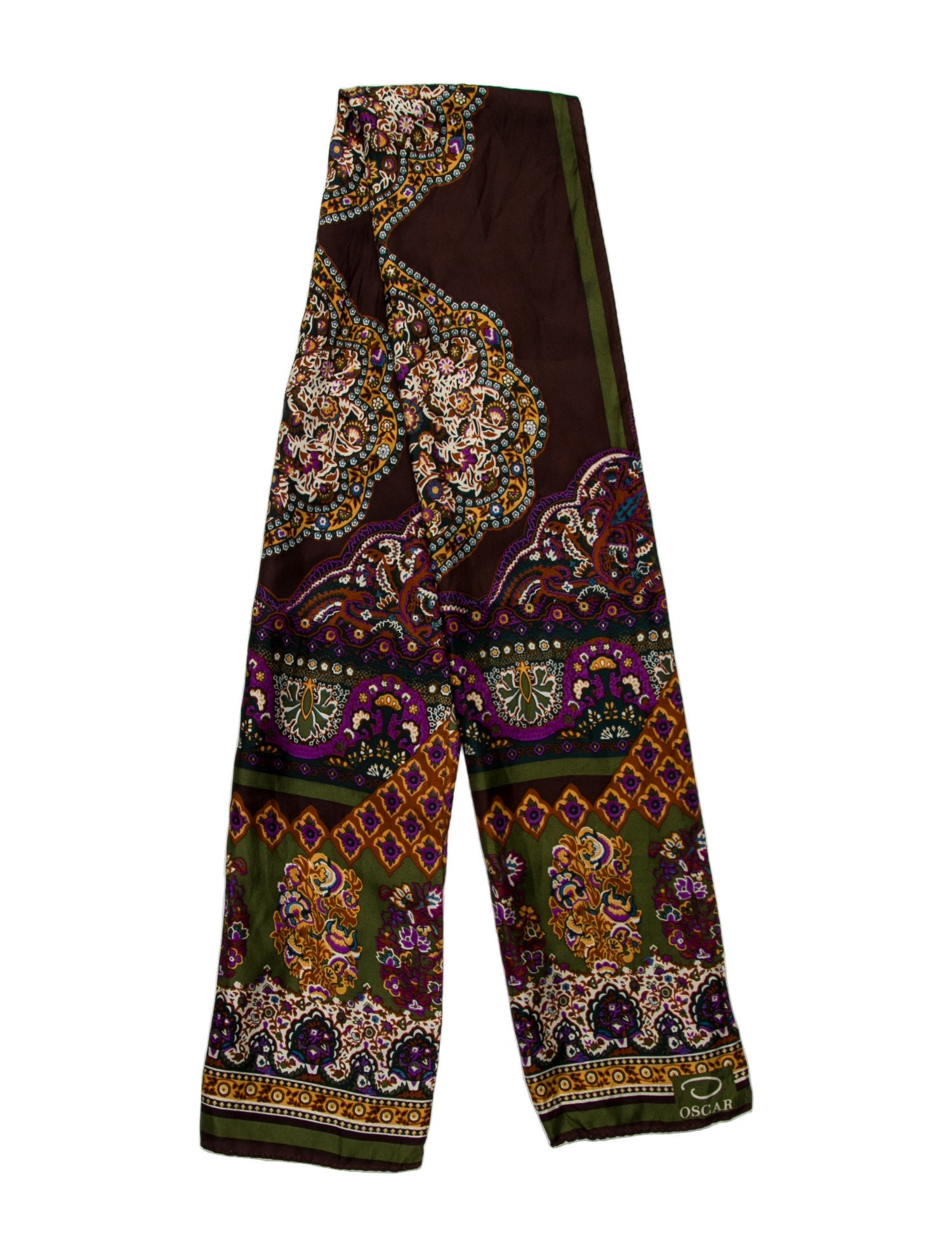 Oscar de la Renta Silk Floral Print Scarf