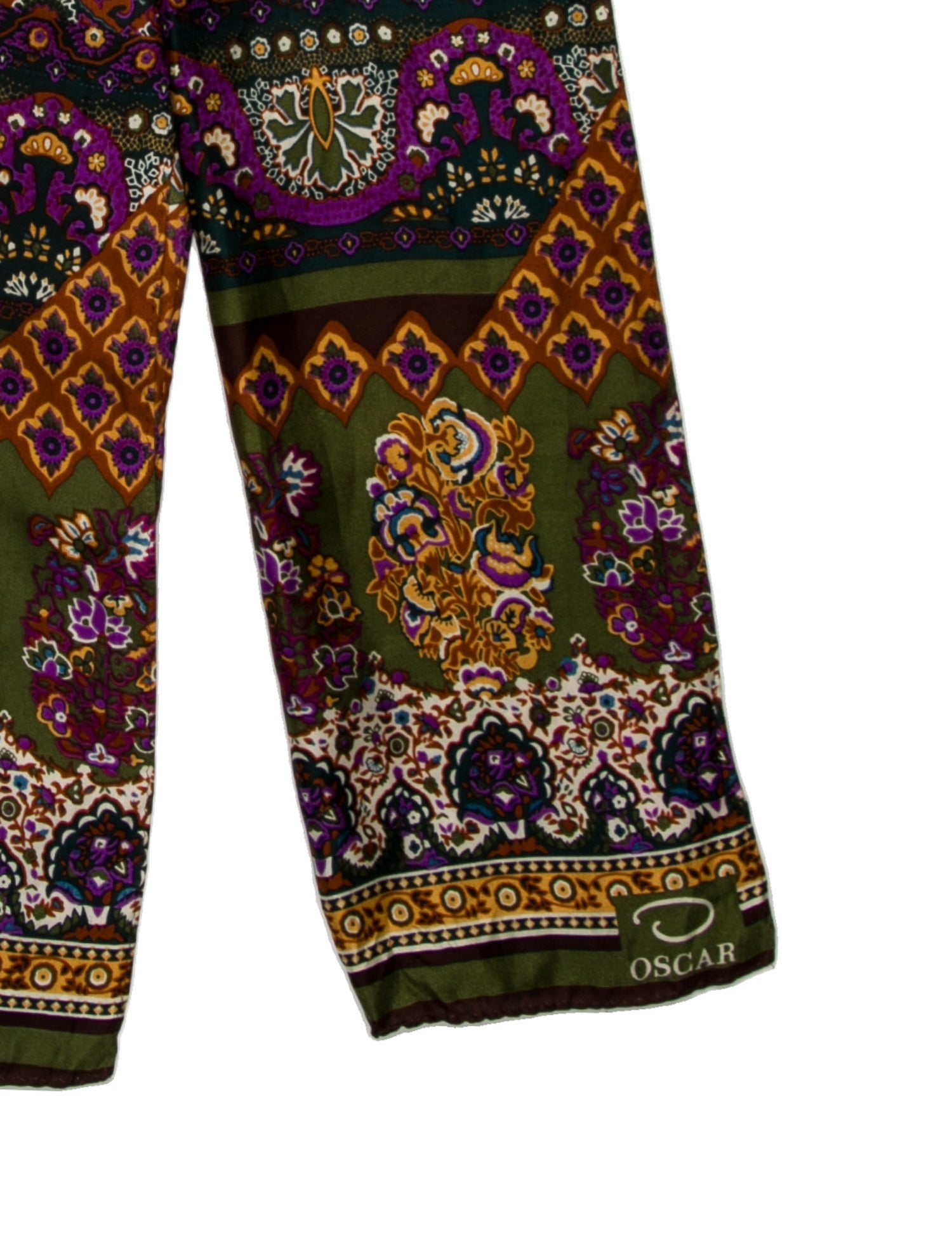 Oscar de la Renta Silk Floral Print Scarf