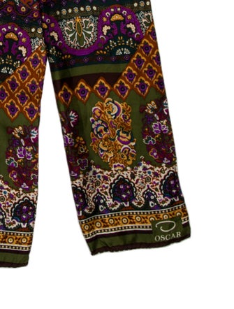 Oscar de la Renta Silk Floral Print Scarf