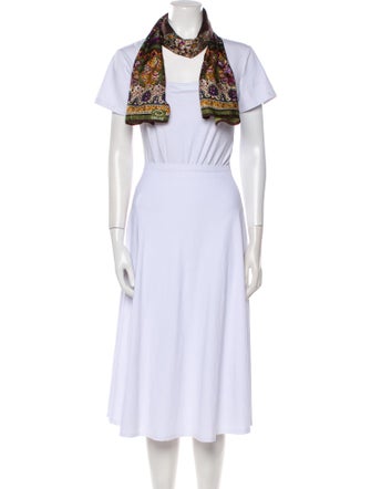 Oscar de la Renta Silk Floral Print Scarf