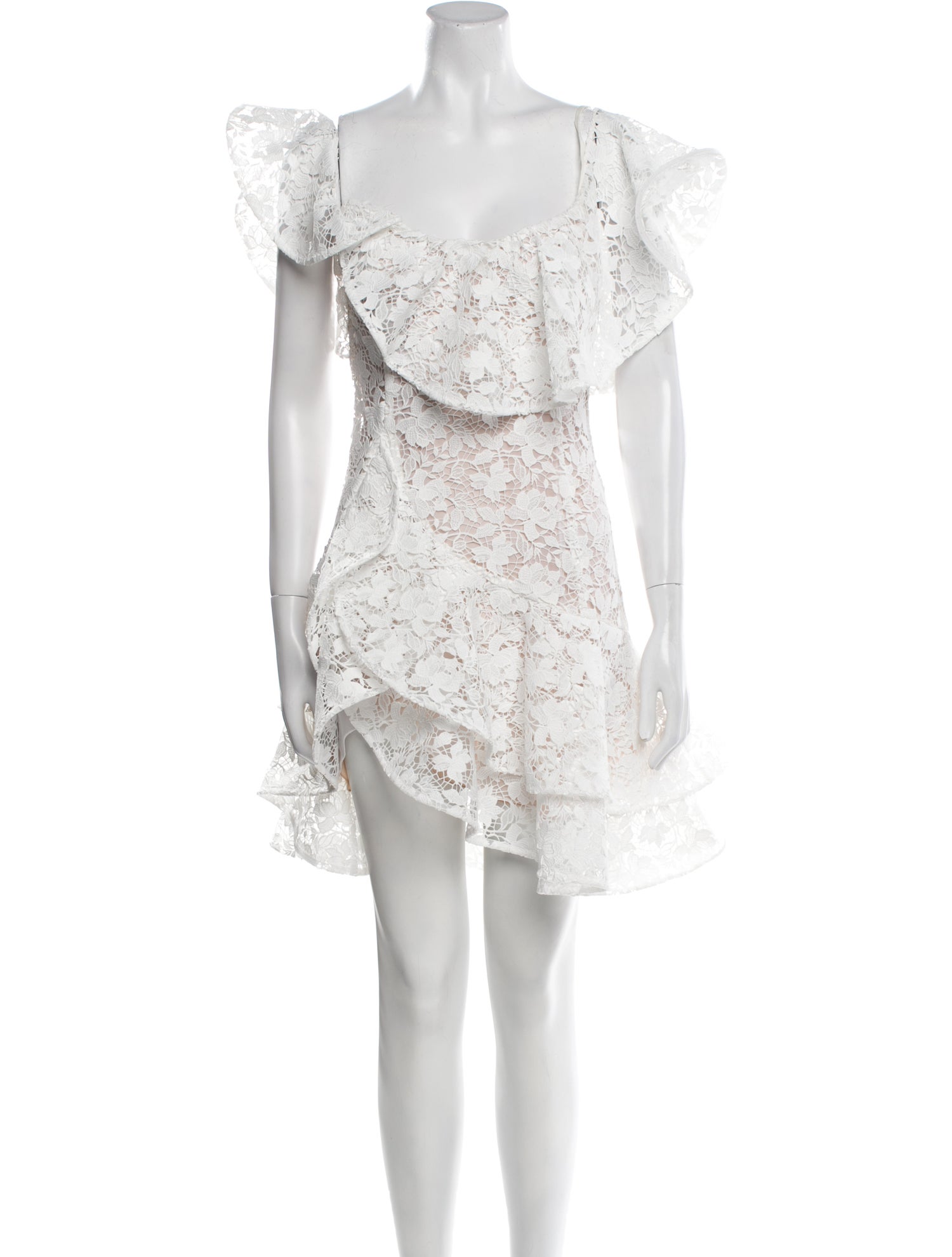 Oscar de la Renta Lace Pattern Mini Dress