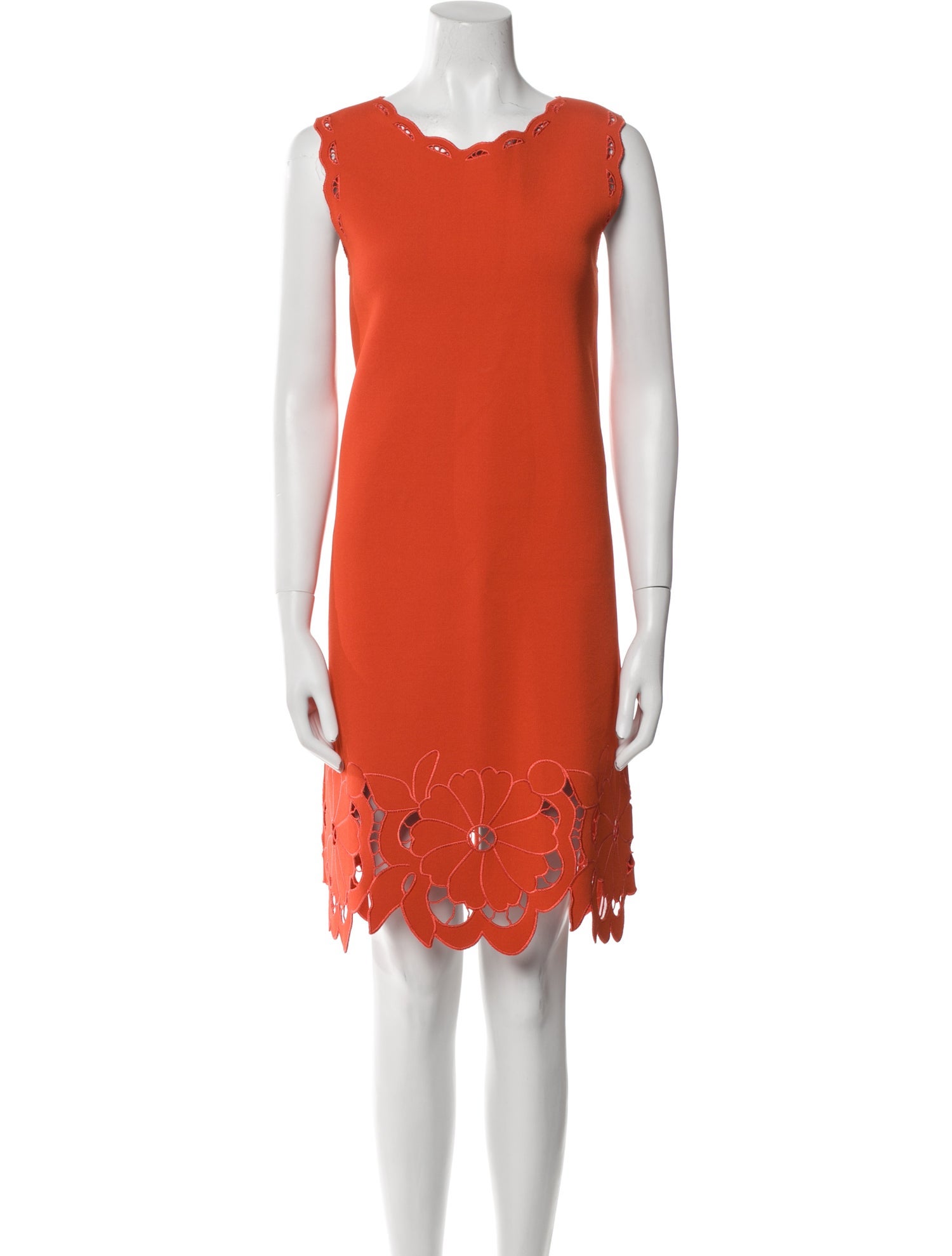 Oscar de la Renta Scoop Neck Knee-Length Dress