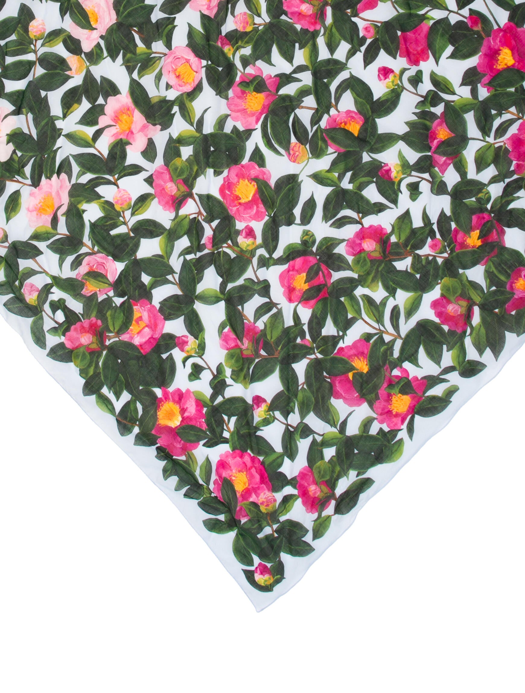 Oscar de la Renta Floral Print Scarf
