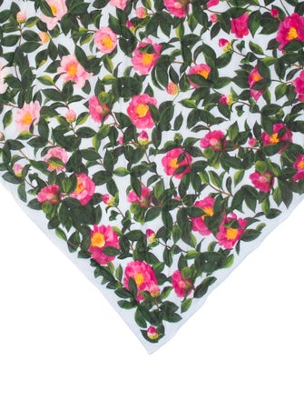 Oscar de la Renta Floral Print Scarf