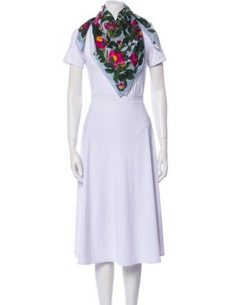 Oscar de la Renta Floral Print Scarf