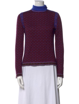 Oscar de la Renta Cashmere Printed Sweater