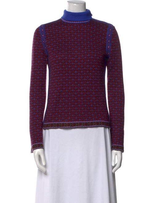 Oscar de la Renta Cashmere Printed Sweater