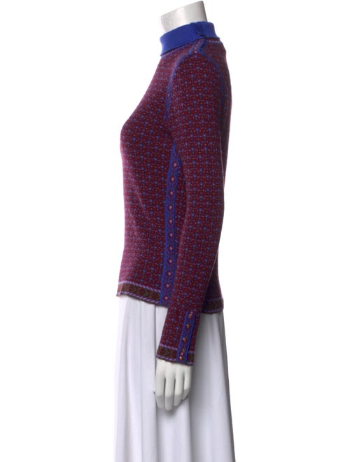 Oscar de la Renta Cashmere Printed Sweater