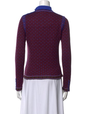 Oscar de la Renta Cashmere Printed Sweater