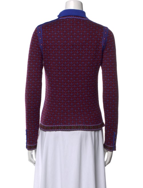 Oscar de la Renta Cashmere Printed Sweater