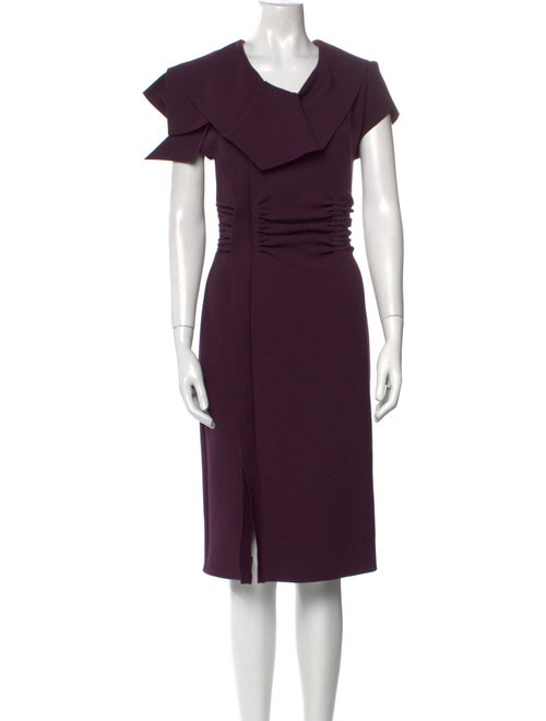 Oscar de la Renta Wool Midi Length Dress
