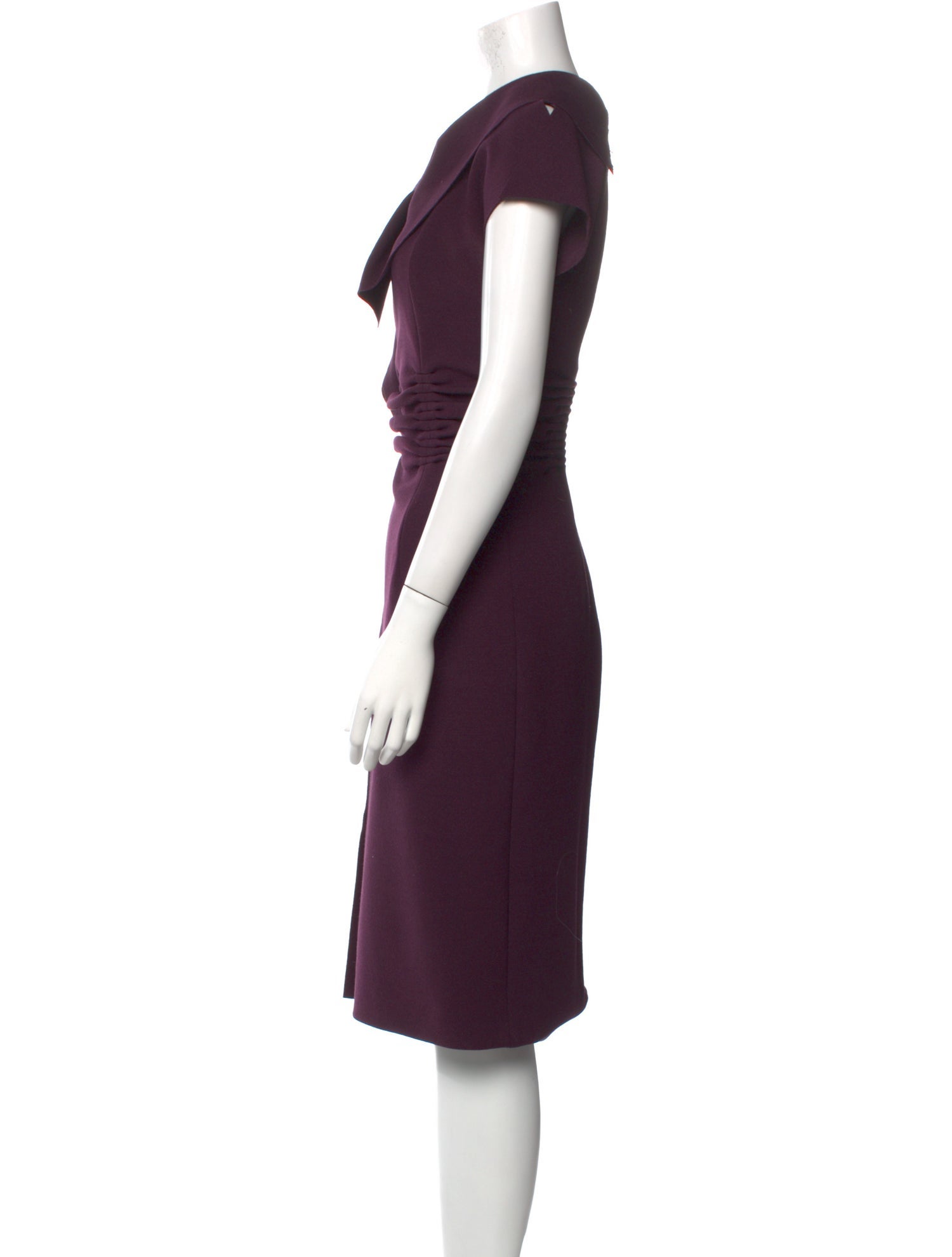 Oscar de la Renta Wool Midi Length Dress