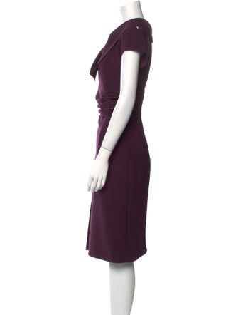 Oscar de la Renta Wool Midi Length Dress