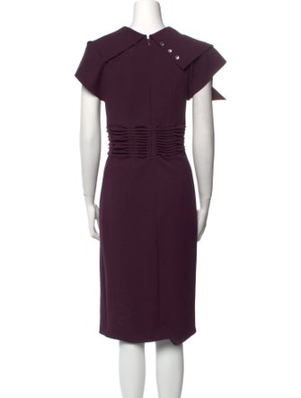Oscar de la Renta Wool Midi Length Dress