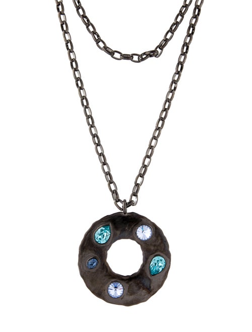 Oscar de la Renta Crystal Pendant Necklace