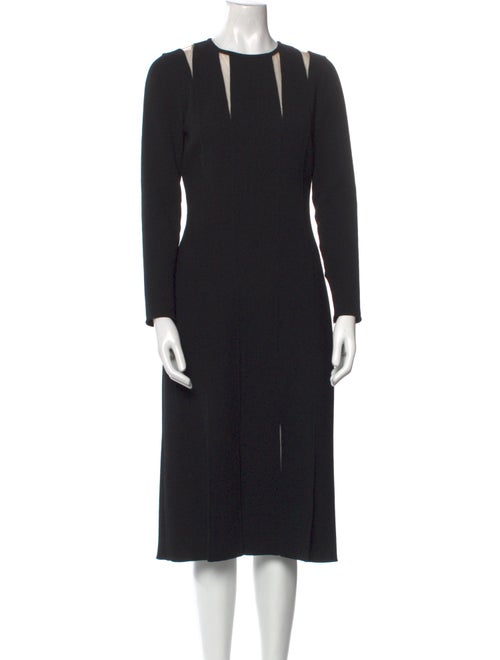 Oscar de la Renta Crew Neck Midi Length Dress