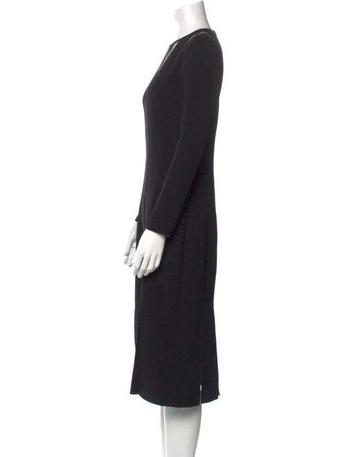 Oscar de la Renta Crew Neck Midi Length Dress
