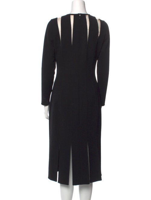 Oscar de la Renta Crew Neck Midi Length Dress