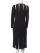 Oscar de la Renta Crew Neck Midi Length Dress