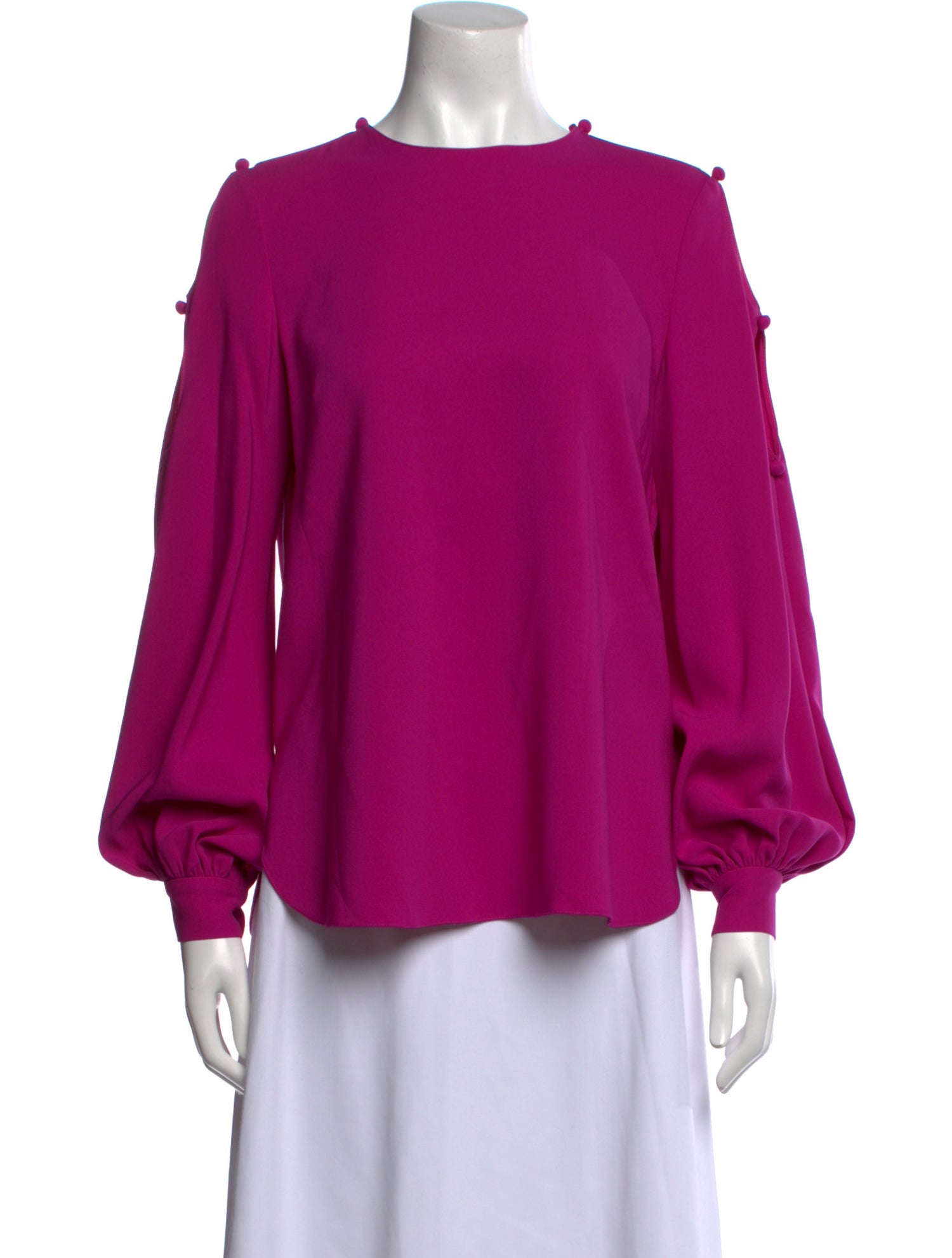 Oscar de la Renta Silk Crew Neck Blouse w/ Tags