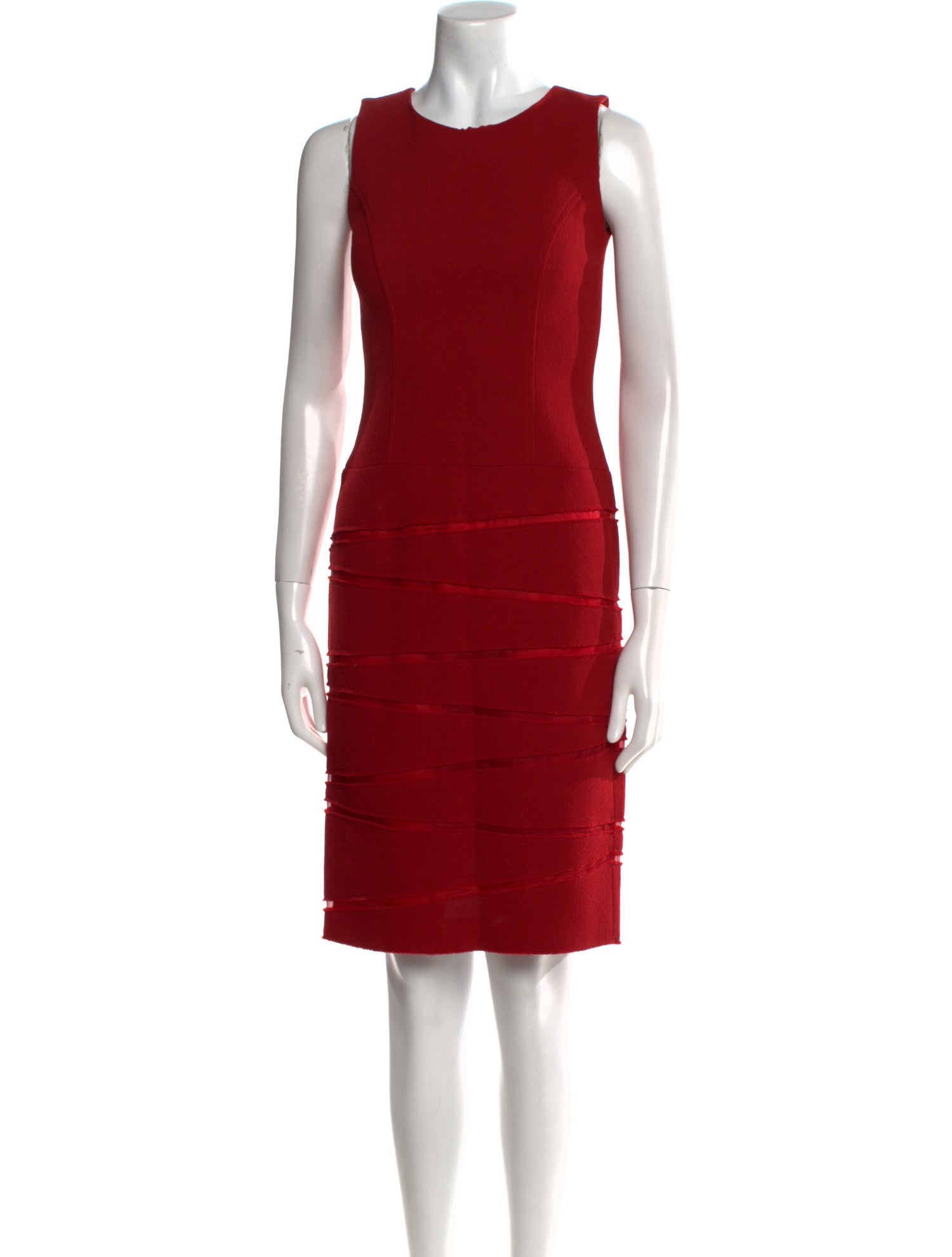 Oscar de la Renta Wool Knee-Length Dress