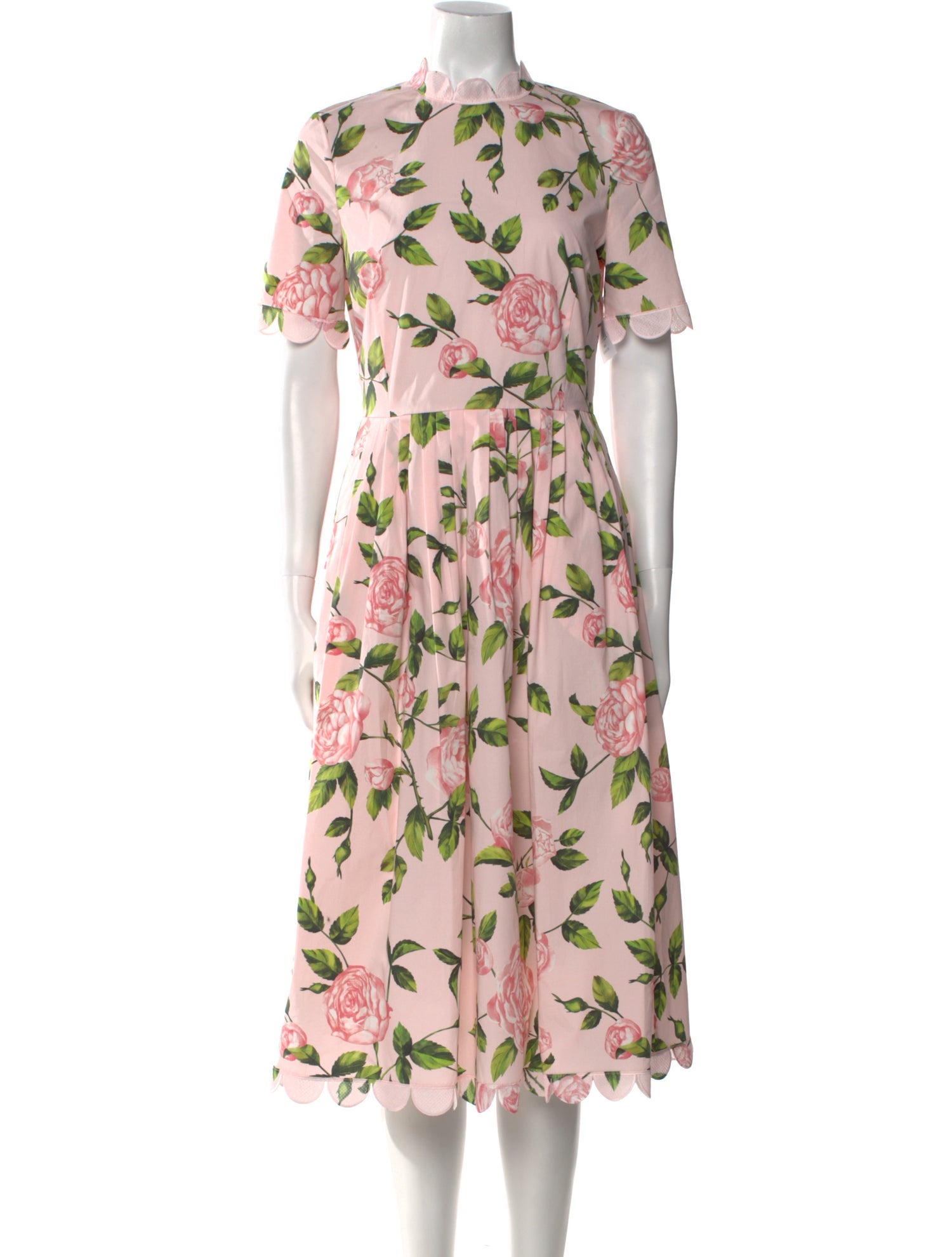 Oscar de la Renta Floral Print Midi Length Dress w/ Tags